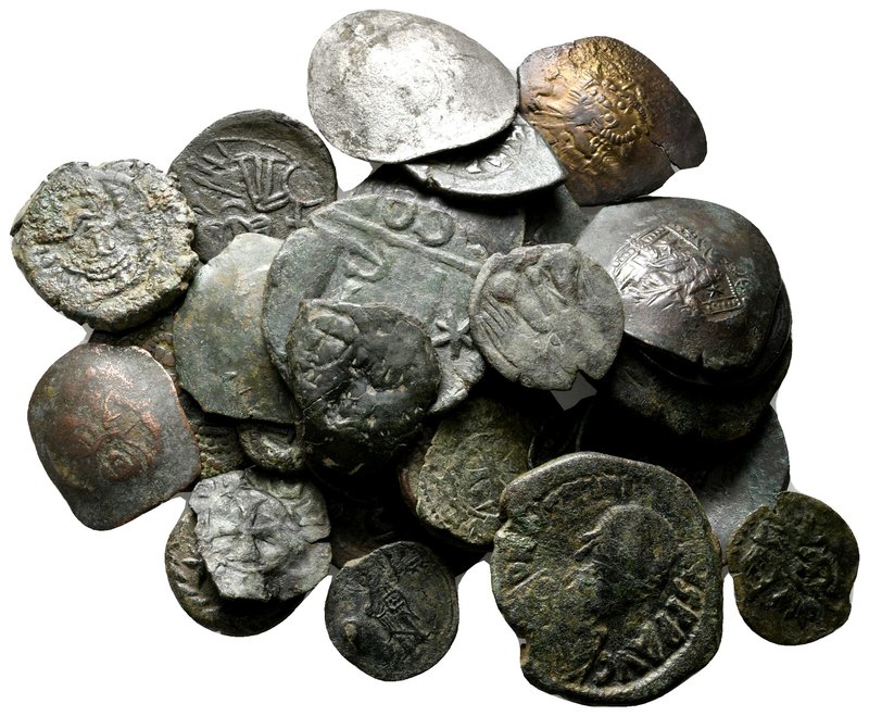Lot of ca.30 Byzantine Bronze&Silver Coins / SOLD AS SEEN, NO RETURN!

nearly ...