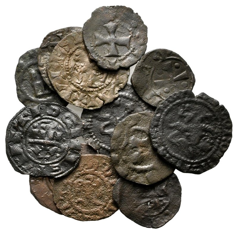 Lot of ca.12 Medieval Bronze Coins / SOLD AS SEEN, NO RETURN!

nearly very fin...