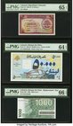 Lebanon Group of Three High Grade Examples. A pleasing trio, each with EPQ status in addition to Uncirculated original grade. The 25 Piastres is scarc...