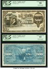 Argentina Republica Argentina 500 Pesos 1.1.1895 Pick 226p Face and Back Proofs PCGS Choice About New 58; Choice About New 55. A lovely pair of rare P...