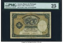 Azores Banco de Portugal 5 Mil Reis Prata 30.1.1905 Pick 9 PMG Very Fine 25. This would be the first date / signature variety for this scarce type. Ba...