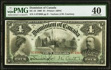 Canada Dominion of Canada $4 2.7.1900 DC-16 PMG Extremely Fine 40. A beautiful example of this rare denomination, which was roughly equivalent to 1 Br...