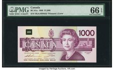 Canada Bank of Canada $1000 1988 (ND 1992) BC-61a PMG Gem Uncirculated 66 EPQ. An always popular and quite interesting banknote, and especially desira...