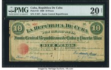 Cuba Republica de Cuba 10 Pesos 17.8.1869 Pick 63 PMG Very Fine 20 Net. During the Ten Years War (1868-1878) New York City served as home for a number...