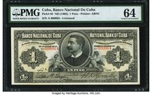 Cuba Banco Nacional de Cuba 1 Peso ND (1905) Pick 65 PMG Choice Uncirculated 64. An incredible offering in more ways than one, this incredibly scarce ...