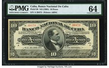 Cuba Banco Nacional de Cuba 10 Pesos ND (1905) Pick 68 PMG Choice Uncirculated 64. The highest denomination from this initial series, that ultimately ...