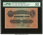 East Africa East African Currency Board, Mombasa 1000 Shillings or 50 Pounds 15.12.1921 Pick 18 PMG About Uncirculated 53. The rise in British Commonw...