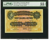 East Africa East African Currency Board 20 Shillings = 1 Pound 1.9.1950 Pick 30b PMG About Uncirculated 55 EPQ. A well printed and nicely margined exa...