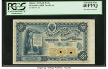 Finland Finlands Bank 50 Markkaa 1898 Pick 6p Face Proof PCGS Extremely Fine 40PPQ. A problem free uniface face Proof for this Scandinavian country. T...