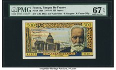 France Banque de France 500 Francs 6.2.1958 Pick 133b PMG Superb Gem Unc 67 EPQ. An aesthetically pleasing example that has seen a rise in popularity ...
