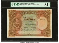 Portugal Banco de Portugal 100 Escudos 15.8.1927 Pick 124 PMG Choice Very Fine 35 Net. A truly scarce banknote from this popular and seldom seen serie...