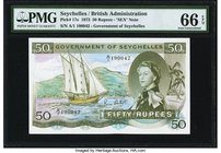 Seychelles Government of Seychelles 50 Rupees 1.8.1973 Pick 17e PMG Gem Uncirculated 66 EPQ. A rather famous example that everyone knows as the "SEX" ...