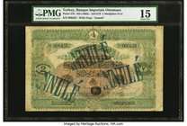 Turkey Banque Imperiale Ottomane 2 Medjidies D'or ND (1863) Pick 57b Cancelled PMG Choice Fine 15. As pretty as it is interesting, this extremely rare...