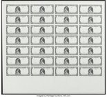 American Banknote Company, NY 10 Units 1929 Pick UNL Uncut Sheet of 28 Test Notes Crisp Uncirculated. A lovely uncut sheet of 28 Specimen notes printe...