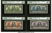 Canada Bank of Canada $1; $2; $5; $;10; $20; $50; $100; $1000 1937 Pick BC21s-i; 22S; 23S; 24S; 25S; 26S; 27S; 28S Complete Specimen Set PMG Choice Ab...