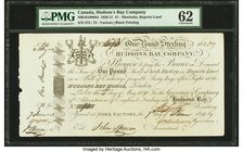 Canada Hudson's Bay Company Manitoba, Rupert's Land- 1 Pound Sterling 4.5.1820; 7.6.1821 MB10-10-06b-ii PMG Uncirculated 62. The Hudson's Bay Company ...