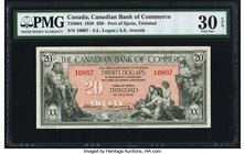 Canada Port of Spain, Trinidad- Canadian Bank of Commerce $20 1.7.1939 Ch.# 75-30-04 PMG Very Fine 30 EPQ. One of only nine issued notes documented wi...