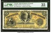 Canada Toronto, ON- Imperial Bank of Canada $5 1.1.1910 Ch.# 375-12-06 PMG Choice Very Fine 35. A well margined Waterlow printings $5 and a nice repre...
