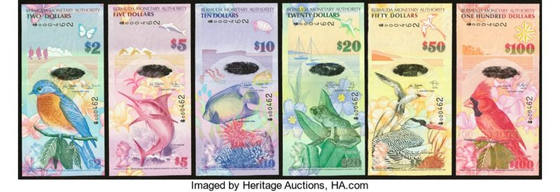 Bermuda Bermuda Monetary Authority 2; 5; 10; 20; 50; 100 Dollars 1.1.2009 Pick 5...