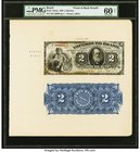 Brazil Thesouro Nacional 2 Mil Reis 1880 Pick A251p Front and Back Proofs PMG Uncirculated 60 Net. A handsome pair of proofs for one of the designs fo...