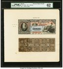 Brazil Thesouro Nacional 5 Mil Reis 1887 Pick A264p Uniface Proof PMG Uncirculated 62. A pretty and colorful example of this scarce type, prepared nea...