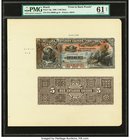 Brazil Thesouro Nacional 5 Mil Reis 1890; 1907 Picks 18p & 22p Proof PMG Uncirculated 61 Net and Choice Uncirculated 64. A handsome pair of early Repu...