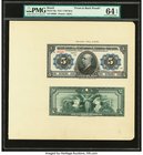 Brazil Thesouro Nacional 5 Mil Reis ND (1912) Pick 24p Front and Back Proofs PMG Choice Uncirculated 64 EPQ. Brazil Thesouro Nacional 5 Mil Reis ND (1...