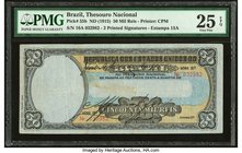 Brazil Thesouro Nacional 50 Mil Reis ND (1915) Pick 55b PMG Very Fine 25 EPQ. A rather scarce high denomination that is seldom offered anywhere. Diffe...