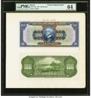 Brazil Republica dos Estados Unidos Do Brasil 100; 200 Mil Reis ND (2.1942) Pick 70p; 81p Face and Back Proofs PMG Choice Uncirculated 64; Uncirculate...