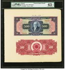 Brazil Thesouro Nacional 500 Mil Reis 1924 Pick 91p Front & Back Proofs PMG Choice Uncirculated 63 EPQ. A pleasing, second highest denomination type, ...