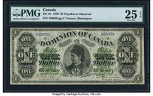Canada Dominion of Canada $1 1.6.1878 DC-8e PMG Very Fine 25 EPQ. A handsome government issue, and actually quite rare with EPQ status. Fresh, crisp p...