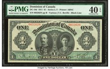 Canada Dominion of Canada $1 3.1.1911 DC-18d PMG Extremely Fine 40 EPQ. A simply beautiful example of this large format type. Completely original and ...