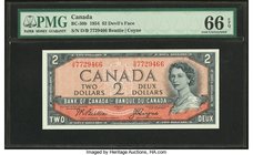 Canada Bank of Canada $2 1954 BC-30b "Devil's Face" PMG Gem Uncirculated 66 EPQ. With the exception of Replacements, the D/B prefix is the scarcest fo...