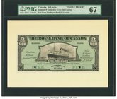Canada St. Lucia, Castries- Royal Bank of Canada $5 2.1.1920 Ch.# 630-62-02FP Front Proof PMG Superb Gem Unc 67 EPQ. A scarce issue, with overprints p...