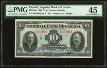 Canada Toronto, ON- Imperial Bank of Canada $10 3.1.1939 Ch.# 375-24-04 PMG Choice Extremely Fine 45. A pretty type, and the final date of banknotes i...
