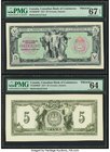 Canada Toronto, ON- Canadian Bank of Commerce $5 2.1.1917 CH.# 751-602-04P Two Uniface Proofs PMG Superb Gem Unc 67 EPQ; Choice Uncirculated 64. A han...