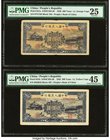 China People's Bank of China 200 Yüan 1949 Pick 841a; 841b S/M#C282-50 Two Examples PMG Very Fine 25; Choice Extremely Fine 45. Two problem free examp...
