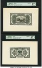 Russia Government Credit Notes 25 Rubles 1918 Picks 39Afp; 39Abp Front & Back Uniface Proofs PMG Superb Gem Unc 67 EPQ. A simply beautiful pair of uni...