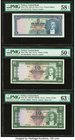 Turkey Central Bank of Turkey 5; 10 (2) Lira ND (1960-65) Pick 159a; 161; 173a Group of 3 Examples PMG About Uncirculated 50 EPQ; Choice About Unc 58 ...