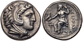 Macedonian Kingdom. Alexander III 'the Great'. Silver Tetradrachm (16.66 g), 336-323 BC. VF