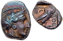 Attica, Athens. Silver Tetradrachm (17.15 g), ca. 350-294 BC. EF