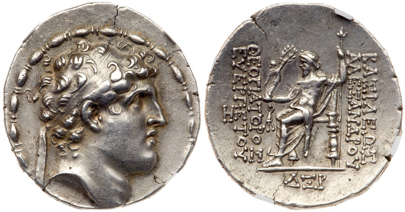 Seleukid Kingdom. Alexander I Balas. Silver Tetradrachm (16.22 g), 152/1-145 BC....