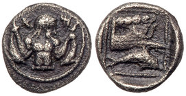 Phoenicia, Arados. Silver Obol (0.66 g), ca. 400-380 BC. VF