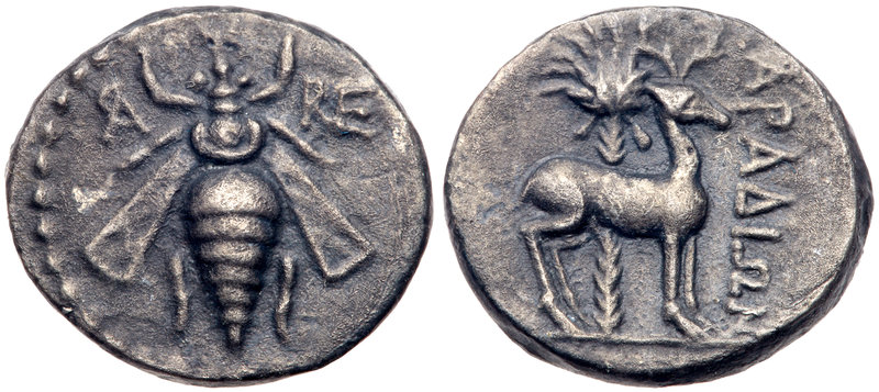 Phoenicia, Arados. Silver Drachm (3.73 g), ca. 172/1-111/0 BC. CY 91 (169/8 BC)....