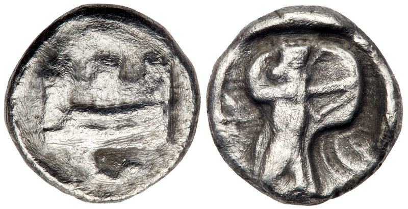 Phoenicia, Sidon. Time of Baalshallim I-Ba’ana. Silver 1/16 Shekel (0.70 g), ca....