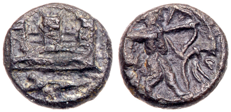 Phoenicia, Sidon. Time of Baalshallim I-Ba’ana. Silver 1/16 Shekel (0.61 g), ca....