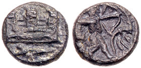 Phoenicia, Sidon. Time of Baalshallim I-Ba’ana. Silver 1/16 Shekel (0.61 g), ca. 425-402 BC. VF