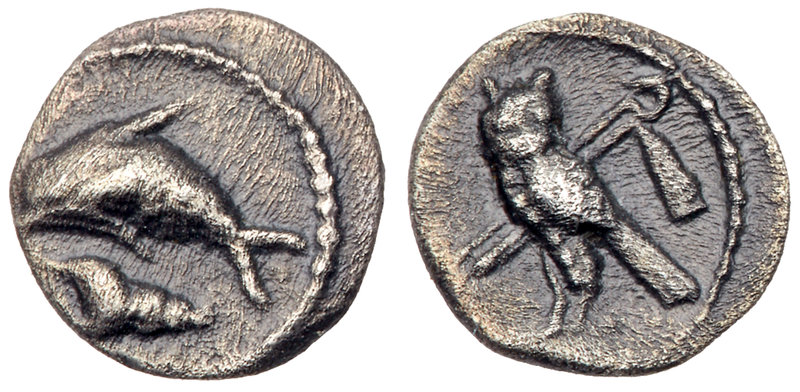 Phoenicia, Tyre. Uncertain king. Silver 1/24 Shekel (0.48 g), ca. 393-311/0 BC. ...