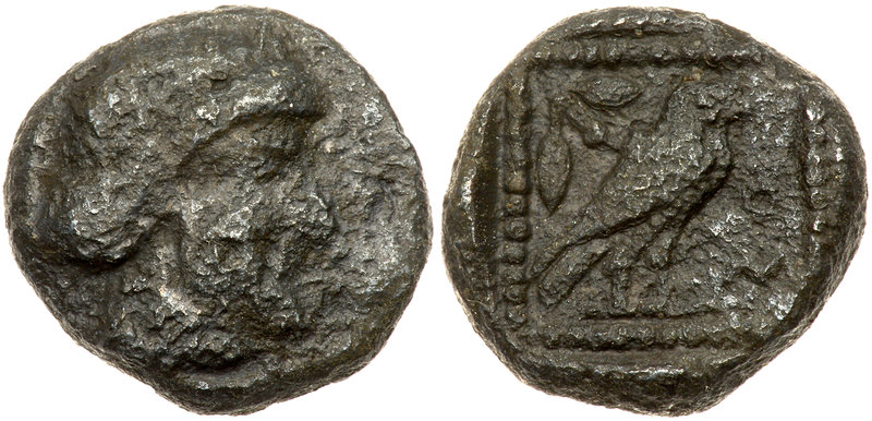 Philistia, Gaza. Silver Drachm (3.66 g), 5th century-333 BC. Bearded male head r...