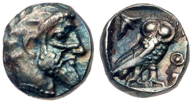 Philistia, Gaza(?). Silver Obol (0.84 g), 5th century-333 BC. Obverse imitating ...